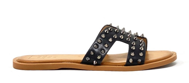 Brie Black Studded Sandal